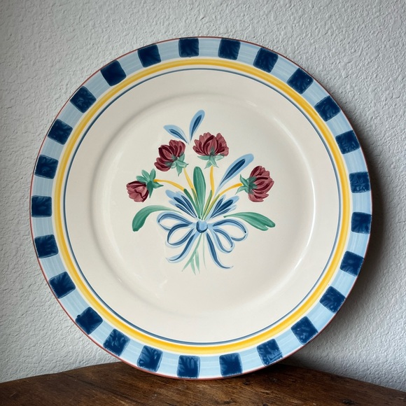 Lenox Other - Lenox China Poppies on Blue Terra Cotta Charger Platter 14”